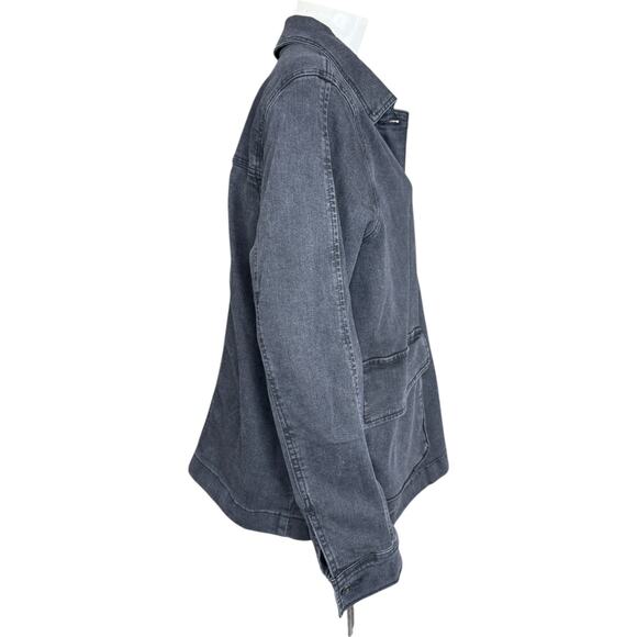 Me by Jennie Garth The Dylan Denim Jacket Washed Black 1X NWT Casual Pockets - Picture 13 of 15